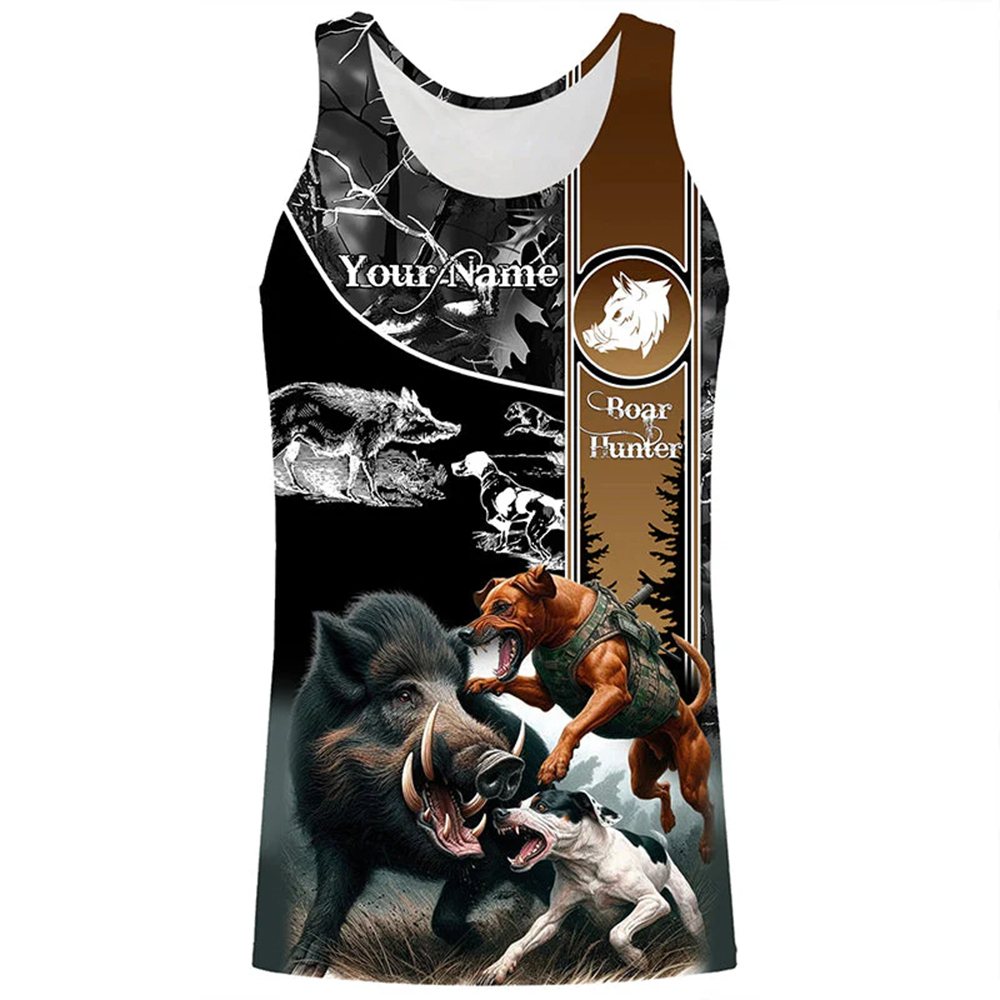Wildman Hunting & Outdoor Linton'S Corner Silver Lakes - Custom Name Boar Hunter Tank Top