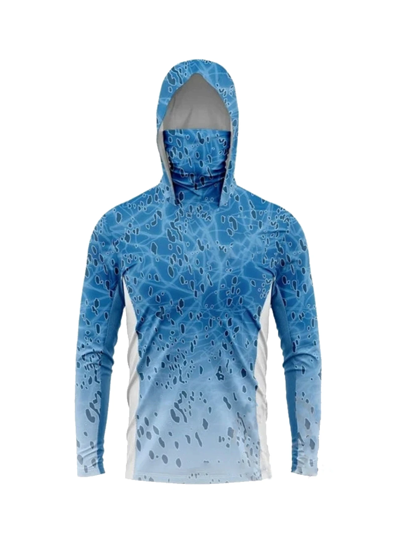 Outdoor Hunting Prints - Men Long Sleeve Fishing Hoodie Mask