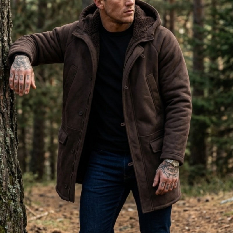 New Men's Faux Fur Lined Hoode - огляд і ціна Men'S Outdoor Hunting Jacket
