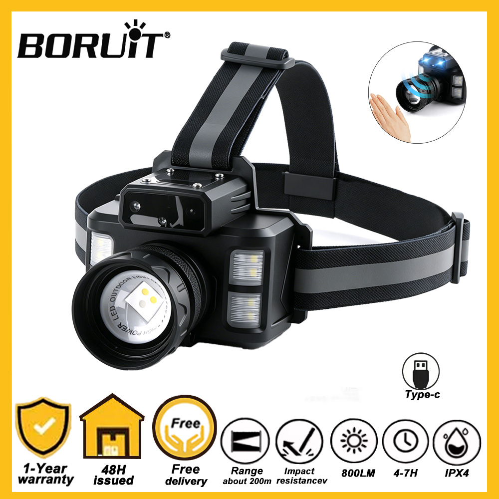 BORUiT 800LM Sensor LED Headla - огляд і ціна Outdoor Hunting Bike