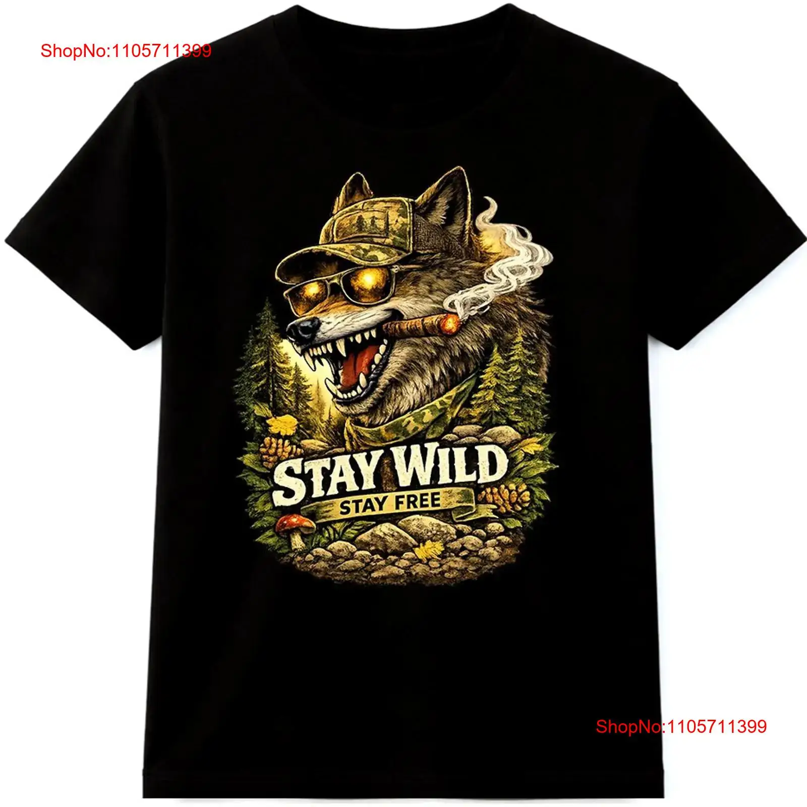 Wolf T Shirt Stay Wild Free Ou - огляд і ціна Wildman Hunting & Outdoor Linton'S Corner Silver Lakes