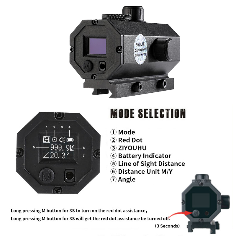 ZIYOUHU-MINI8 Caza Sniper Lase - огляд і ціна Rangefinder Laser Hunting